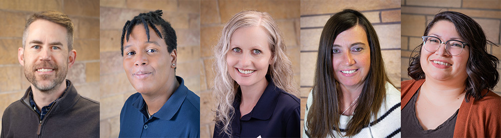 photo of five staff members who make up the SCC Admissions team.