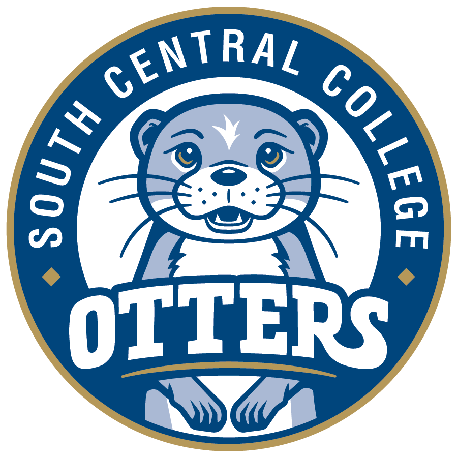 South Central College Otters badge featuring the otter mascot