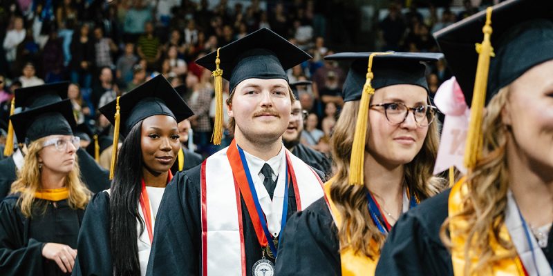 Graduates walking down the aisle at 2026 Commencement Ceremony.