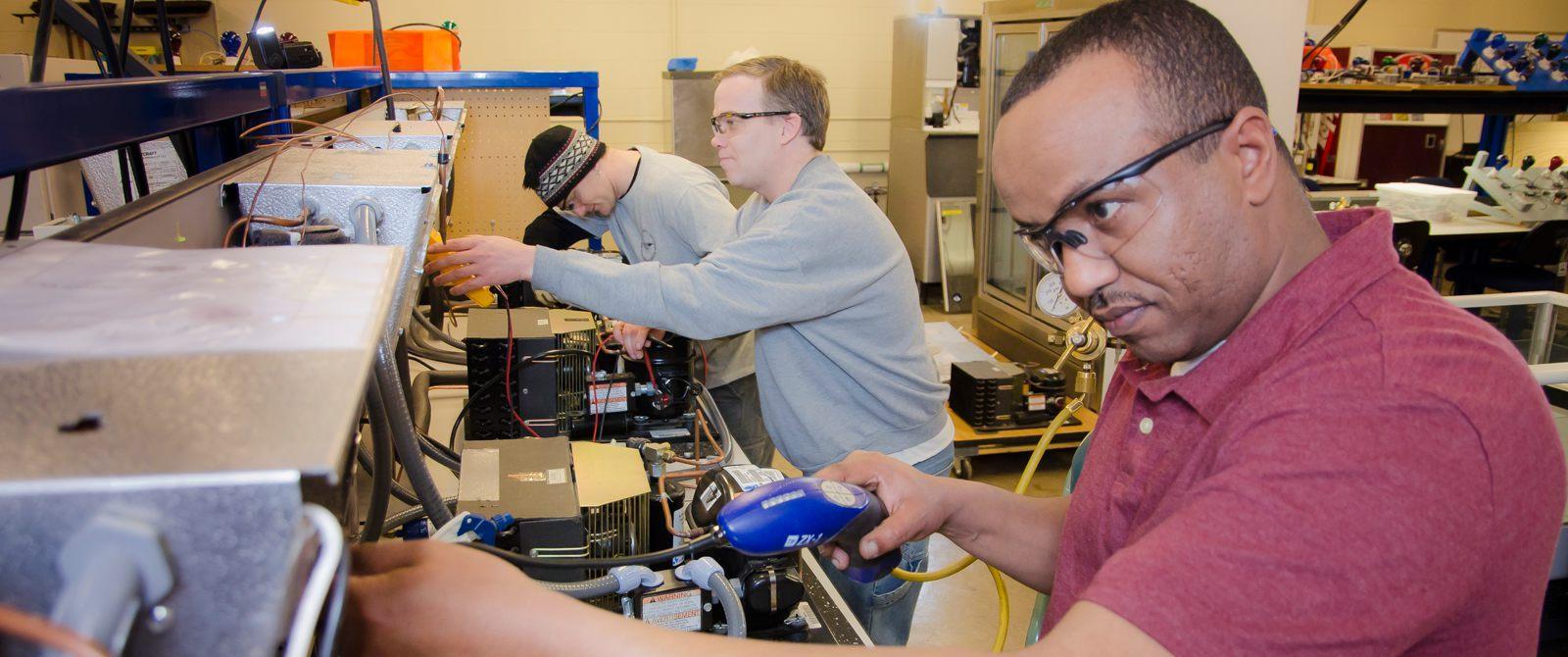 Photo of HVAC students
